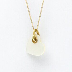 TIFFANY Authentic 18k Gold Pearl Heart Necklace